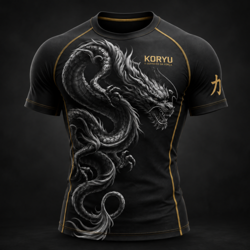 camiseta manga curta com dragao Camiseta Compressão Manga Curta · Dragão